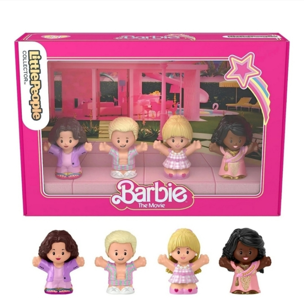 🌂●Little People Collector Barbie: The Movie Special Edition Set in Display